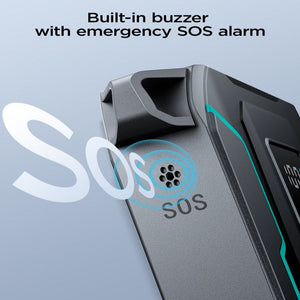 L017 22.5W Power Bank With Built in 2 in 1 Cables with SOS Light 10000mAh - Black