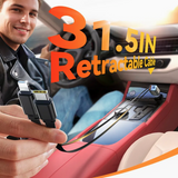 CCL05 50W 4-in-1 Retractable Car Charger-Dark Grey