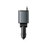 CCL07 45W 3-in-1 Retractable Car Charger-Dark Grey