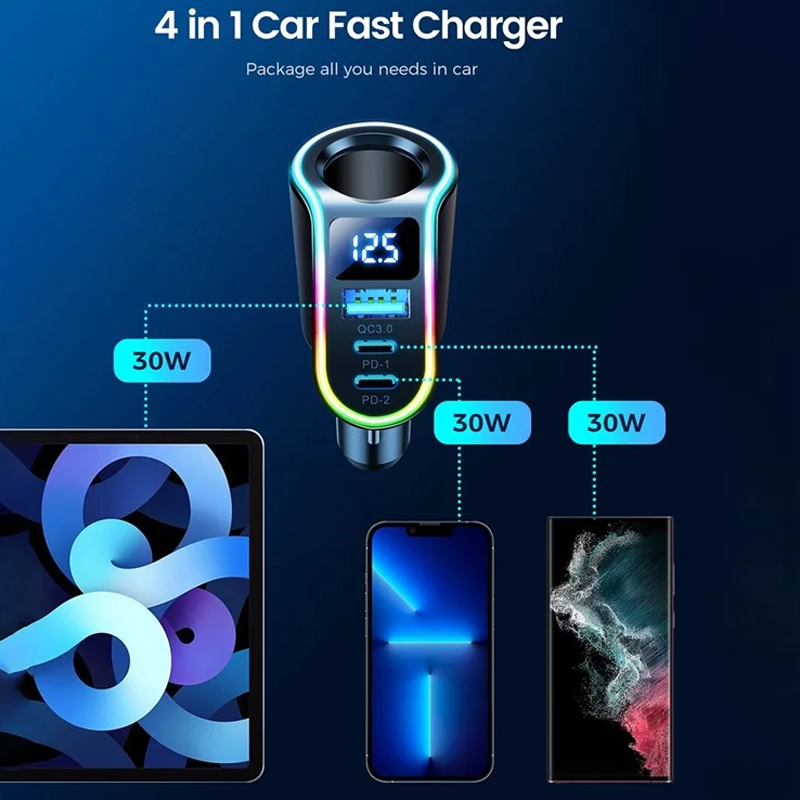 CL21 150W 4 in 1 Car Charger
