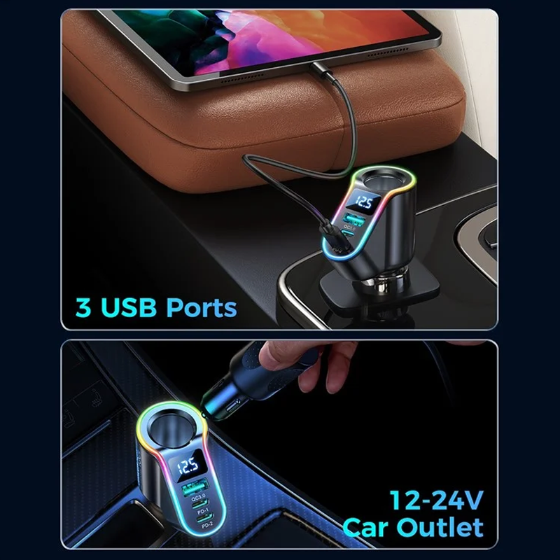 CL21 150W 4 in 1 Car Charger